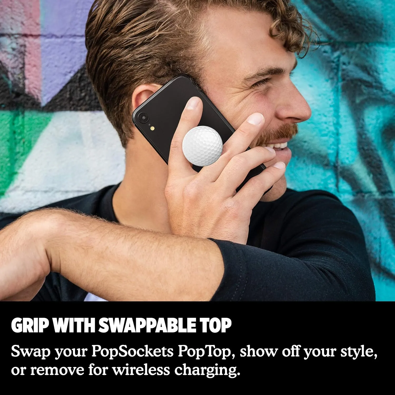 PopSockets Phone Grip with Expanding Kickstand, Golf Ball