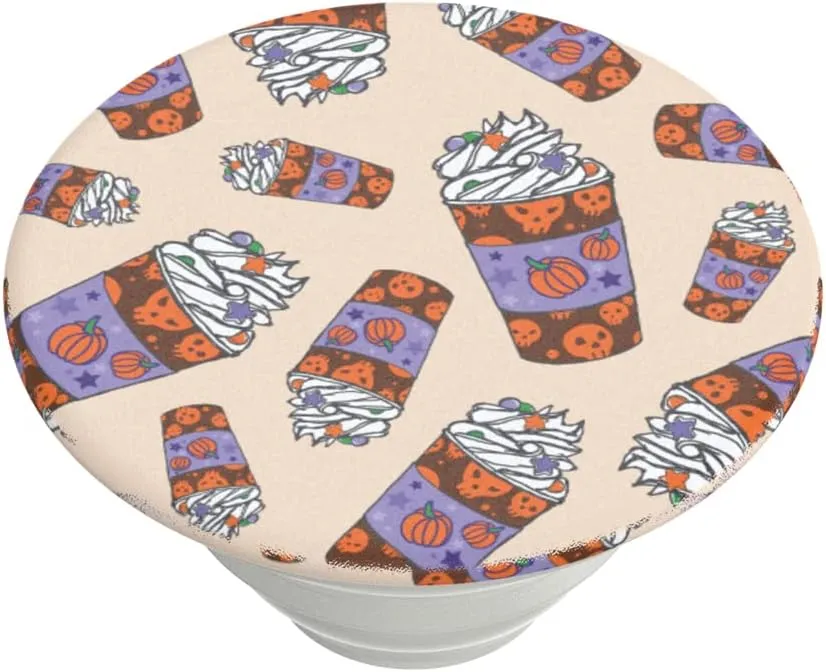 PopSockets Phone Grip with Expanding Kickstand, Halloween PopGrip - Pumpkin Spice