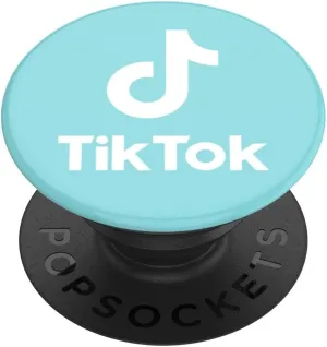 PopSockets Phone Grip with Expanding Kickstand, TikTok PopGrip - Tik Tok Blue