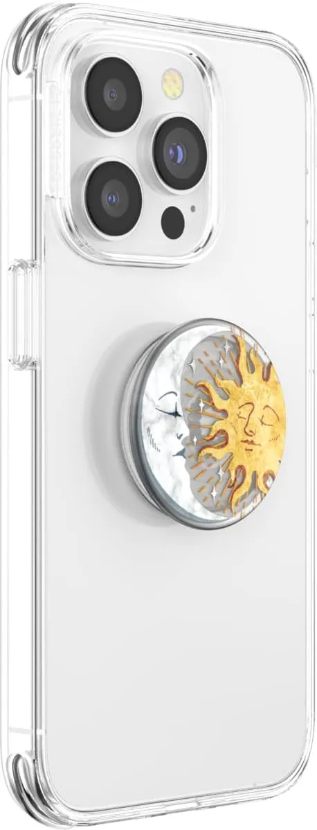 PopSockets Plant-Based Phone Grip with Expanding Kickstand, Adhesive Grip, Eco-Friendly - Sun and Moon