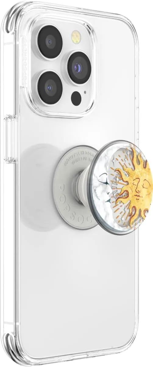 PopSockets Plant-Based Phone Grip with Expanding Kickstand, Adhesive Grip, Eco-Friendly - Sun and Moon