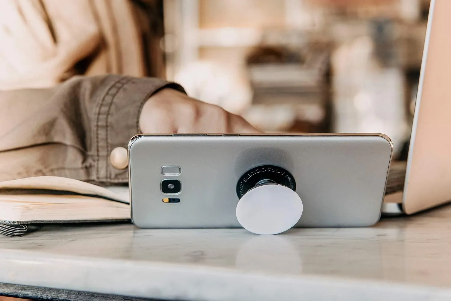 PopSockets Plant-Based Phone Grip with Expanding Kickstand, Eco-Friendly - Yin and Yang