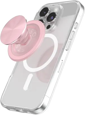 PopSockets Round Phone Grip Compatible with MagSafe, Adapter Ring Included, Phone Holder, Wireless Charging Compatible - Dusty Rose