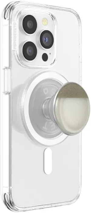 PopSockets Round Phone Grip Compatible with MagSafe, Adapter Ring Included, Phone Holder, Wireless Charging Compatible - Stoneware Coconut Cream