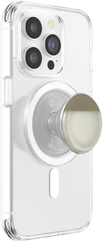 PopSockets Round Phone Grip Compatible with MagSafe, Adapter Ring Included, Phone Holder, Wireless Charging Compatible - Stoneware Coconut Cream