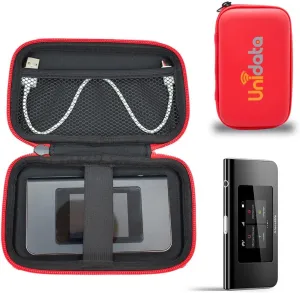Protective Case U30 Mobile Hotspot | Universal Fit for Similar Electronic Devices | Can Hold Passports & Phones | Durable Carry Case with Cable Pocket | Travel-Friendly Storage Solution Red