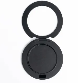 R Stand Magnetic Ring Holder for iPhone 12 13 14 15 16 Pro max Series, Ultra-Thin Aluminum Compatible with MagSafe Cases, Removable Grip Base for PopSocket Stand (Matte Black)
