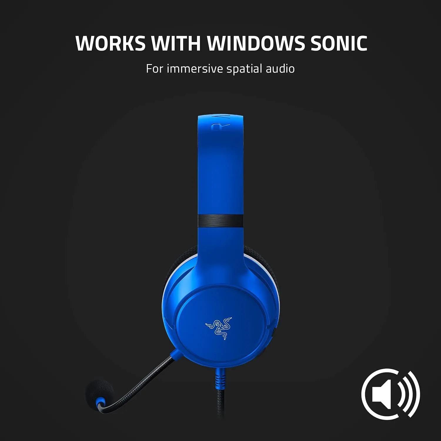 Razer Kaira X Wired Headset for Xbox Series X|S, Xbox One, PC, Mac & Mobile Devices: Triforce 50mm Drivers - HyperClear Cardioid Mic - Memory Foam Ear Cushions - On-Headset Controls - Shock Blue