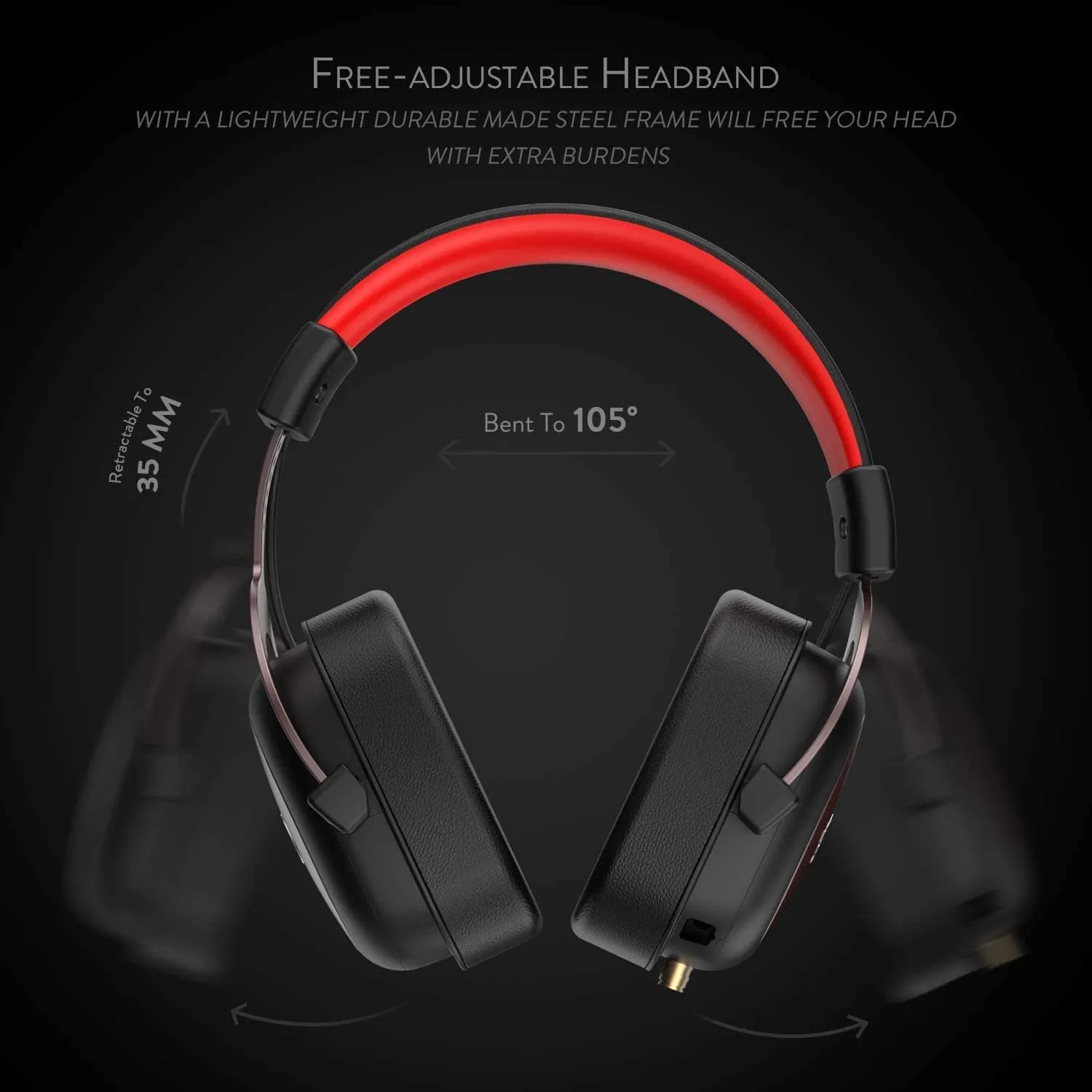 Redragon H510 Zeus Wired Gaming Headset - 7.1 Surround Sound - Memory Foam Ear Pads - 53MM Drivers - Detachable Microphone, Works for Multi-Platforms PC, PS4/3 & Xbox One/Series X, NS