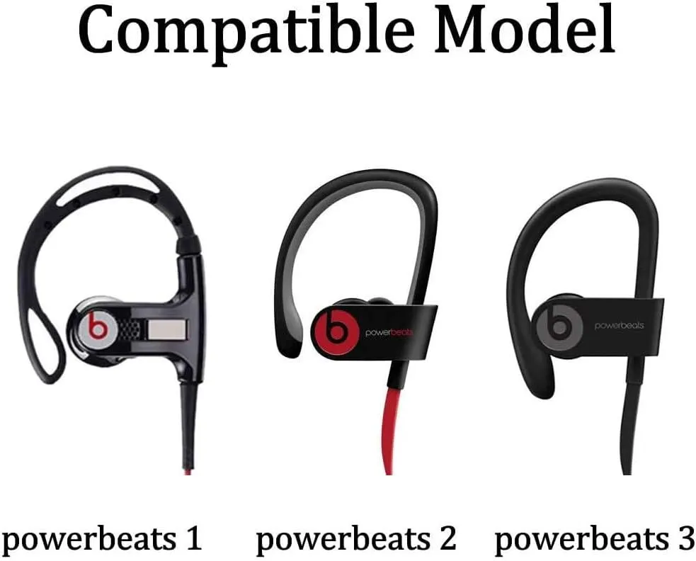Replacement Silicone Earbuds Ear Tips Eargels Buds Set Compatible with Beats Powerbeats 3 Powerbeats 2 Wireless in-Ear Earphones (4 Pairs/Dark Red)