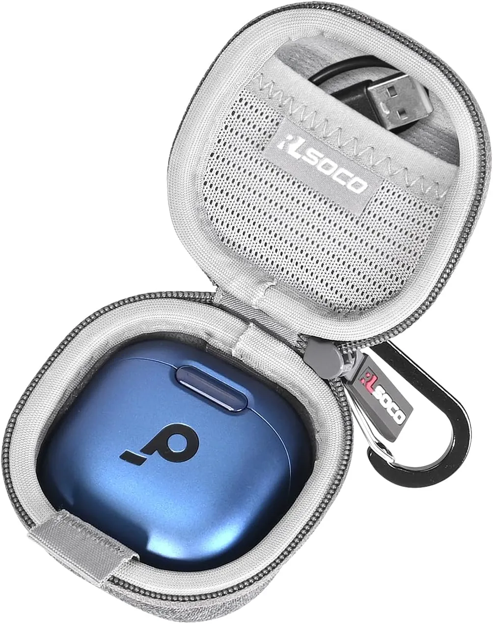 RLSOCO Hard Case for Anker Soundcore Liberty 4 NC Wireless Earbuds - Grey (Case Only)