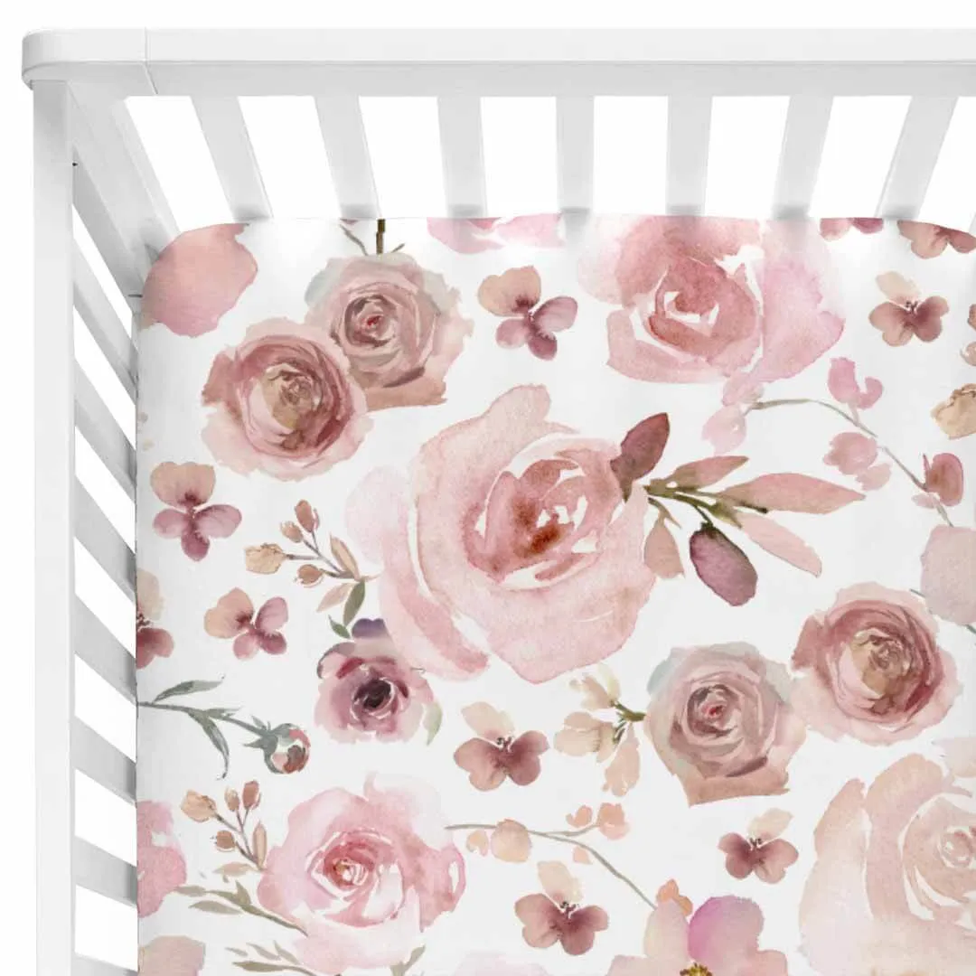 Rosie's Rose Garden Crib Sheet