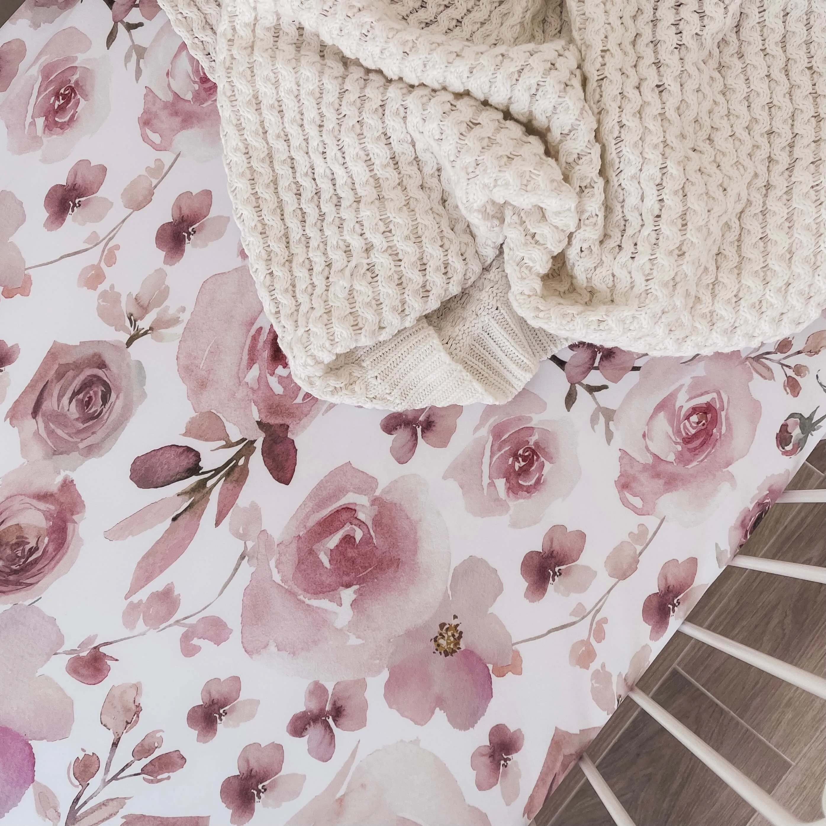 Rosie's Rose Garden Crib Sheet