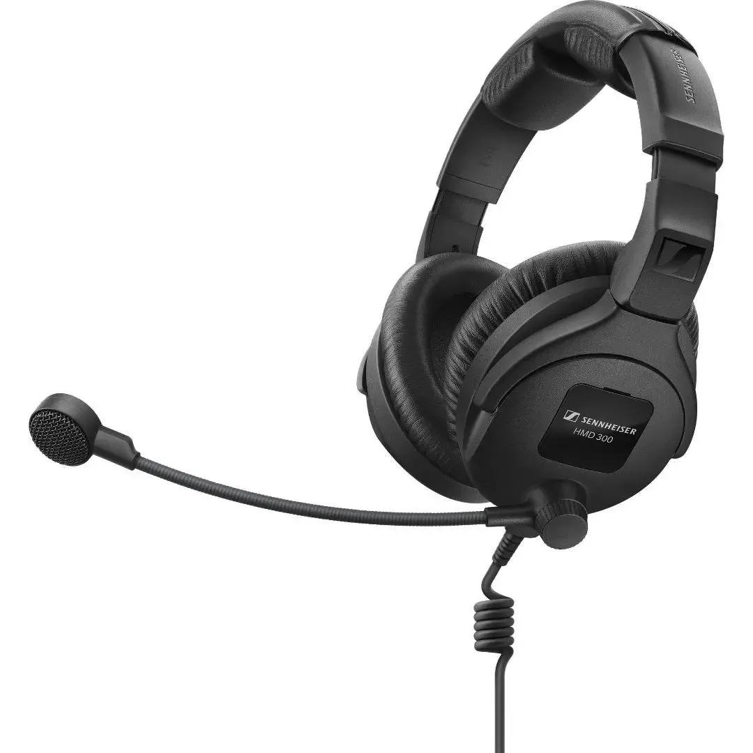 Sennheiser HMD 300 X3K1 Dual-Ear Around-Ear Broadcast Headset with Dynamic Mic and Cable