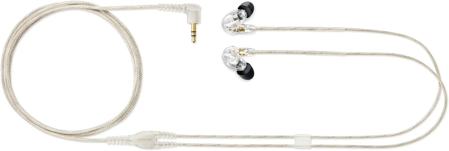 Shure SE215 PRO Wired Earbuds - Professional Sound Isolating Earphones, Clear Sound & Deep Bass, Single Dynamic MicroDriver, Secure Fit in Ear Monitor, Plus Carrying Case & Fit Kit - Clear (SE215-CL)