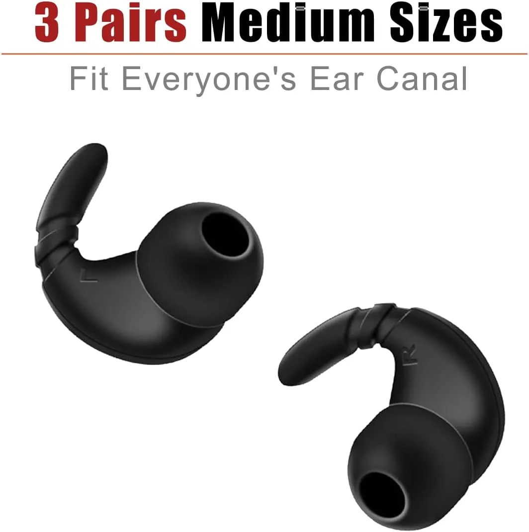 Silicone Ear Hooks for Beats Studio Buds Ear Tips Replacement Earbuds Tips for Beats Studio Buds Earbuds 3 Pairs