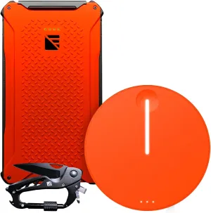 SIMO Solis Lite 4G LTE Mobile WiFi Hotspot | Local & International Coverage Router, No Contract, NO SIM, Lifetime Data, Internet for Travel | with Dark Energy Poseidon Pro Charger, Hi-Vis Orange