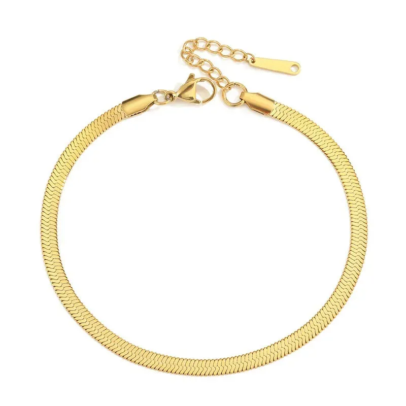 Sleek Gold Chain Anklet
