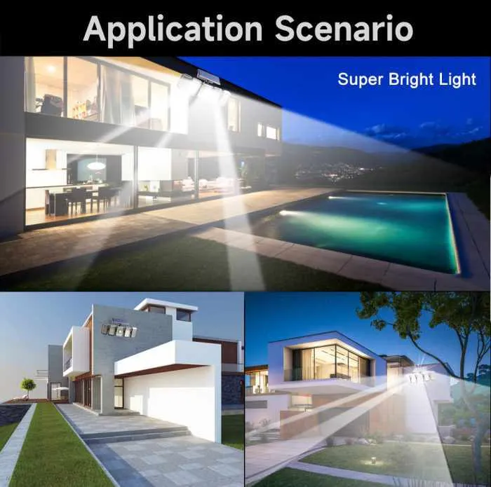 Solar 300 LED Light Outdoor Motion Sensor Bionic Floodlights