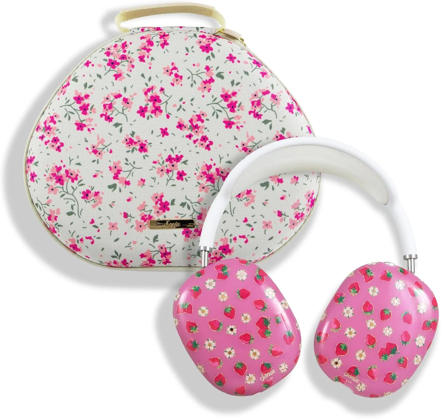 Sonix Airpods Max Headphones Cover (Strawberry Shortcake Vintage)   AirPods Max Headphones Carrying Case (Cottage Floral)