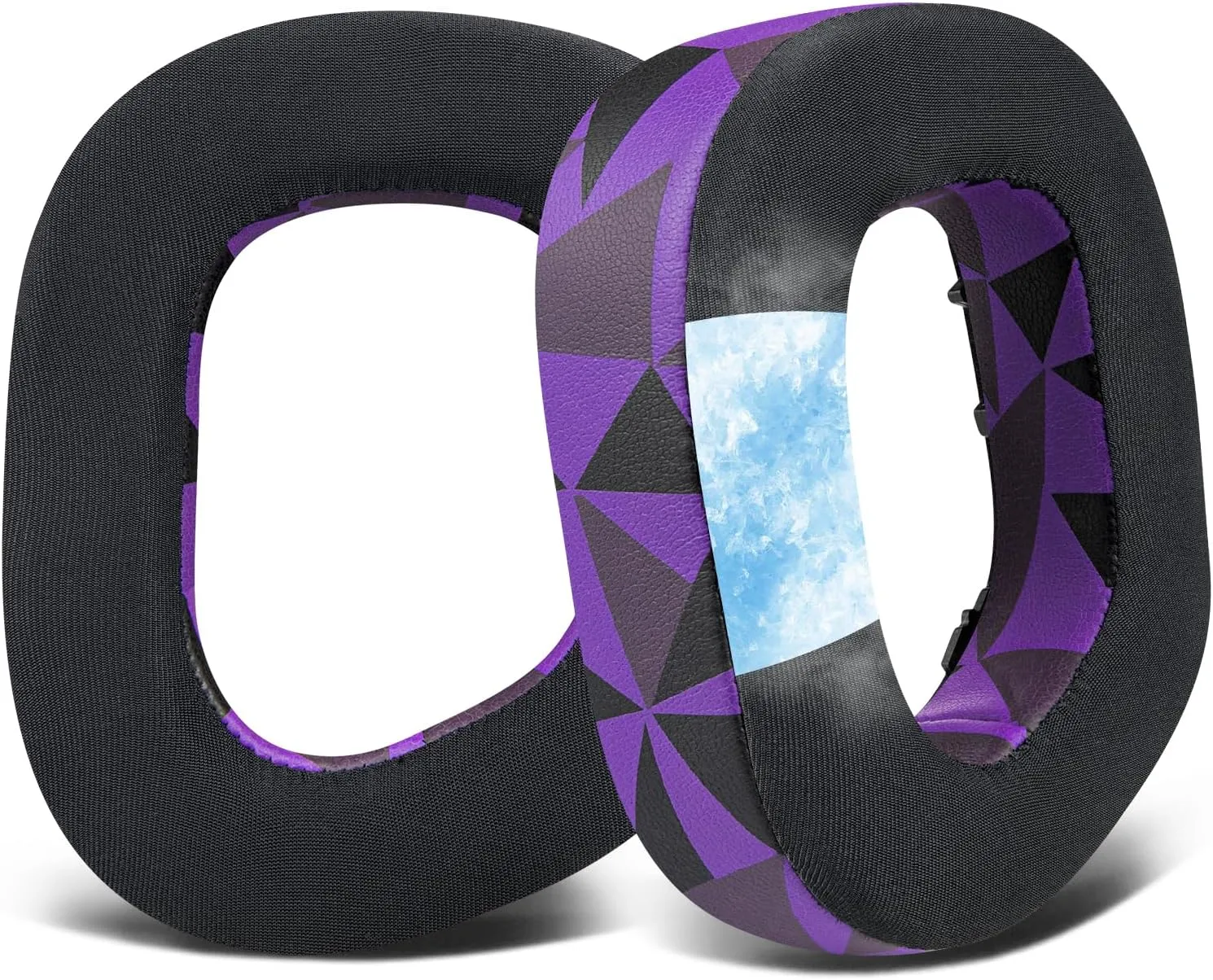 SOULWIT Cooling-Gel Earpads Replacement for Corsair HS80 Max/HS80 USB Wired/HS 80 RGB Wireless Gaming Headsets, Ear Pads Cushions with High-Density Noise Isolation Foam - Purple Black