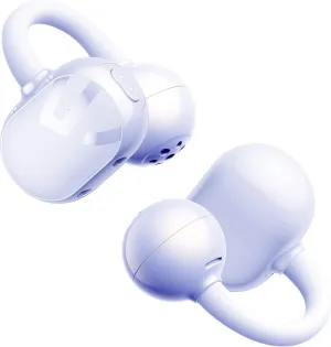 SoundPEATS POP Clip Wireless Open Ear Earbuds, Button Control, Lightweight Comfort Headphones, 30H Playtime, IPX5 Waterproof, Bluetooth 5.4 Immersive Audio Earphones for Sports Running Working, Purple