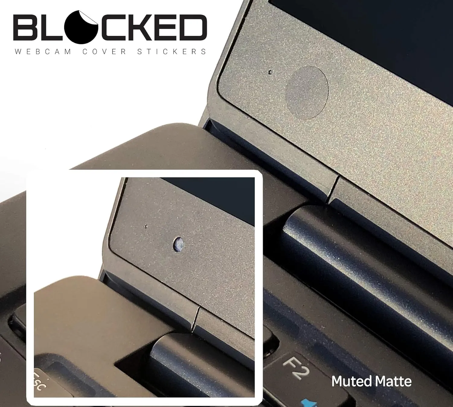 Stackable Webcam/Camera Vinyl Covers | 57 Low-Tack Restickable Webcam Sticker | 3-Sizes | Black 57-Pack (Muted Matte)