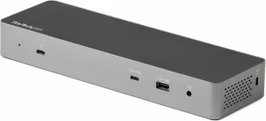 StarTech.com Thunderbolt Dock w/USB-C Host Compatibility - Dual 4K 60Hz DisplayPort 1.4 or Dual HDMI 2.0 Monitors - Single 8K - USB-C Laptop Docking Station - 96W PD, 5xUSB 10Gbps (TB3CDK2DH)