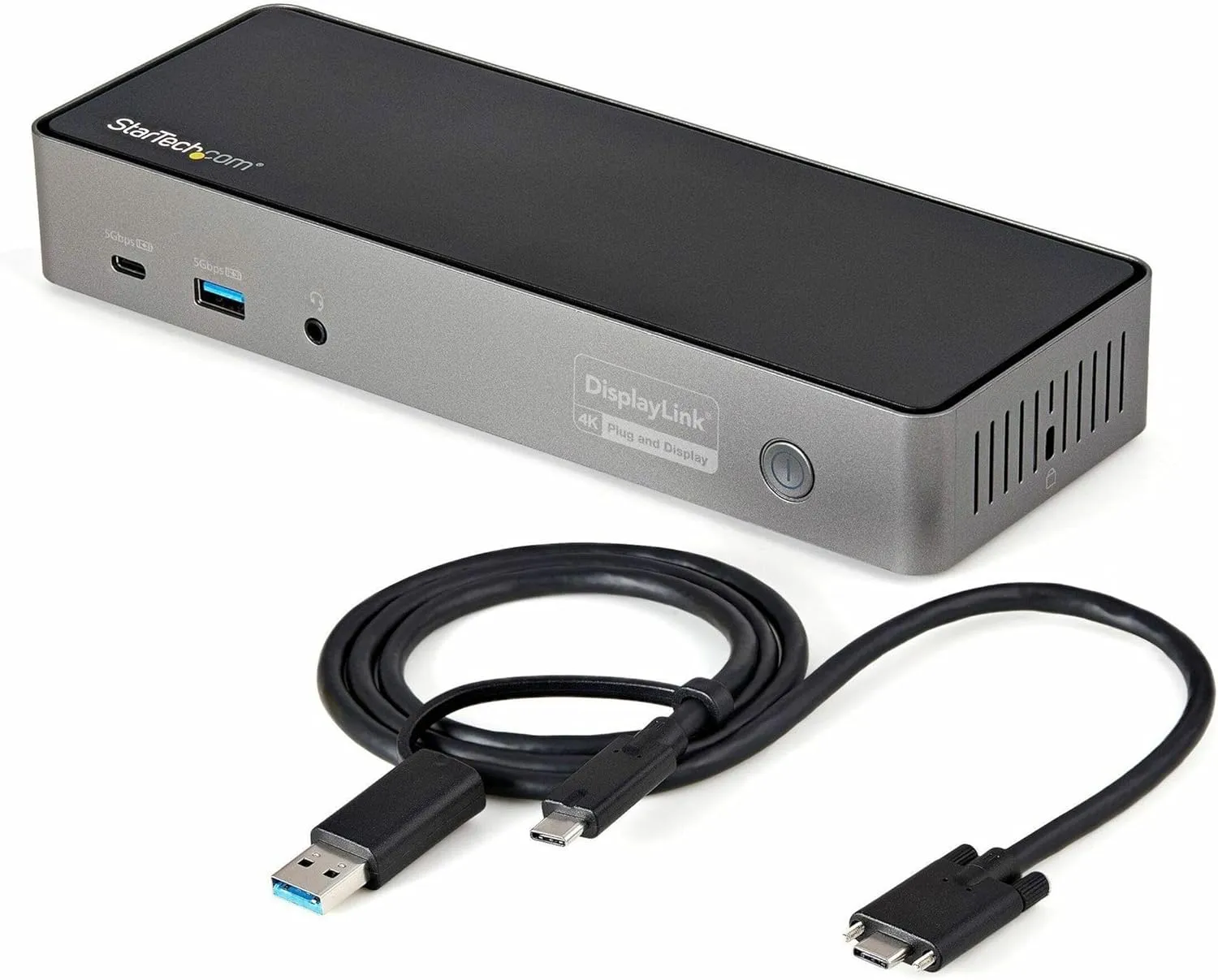 StarTech.com USB-C & USB-A Dock - Hybrid Universal Triple Monitor Laptop Docking Station w/ DisplayPort & HDMI 4K 60Hz - 85W PD, 6x USB Hub 10Gbps, GbE, Audio, TAA