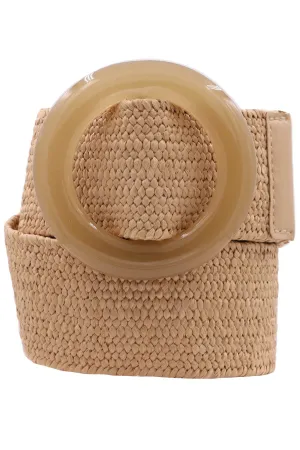Stretch Elastic Belt w/Acrylic Buckle