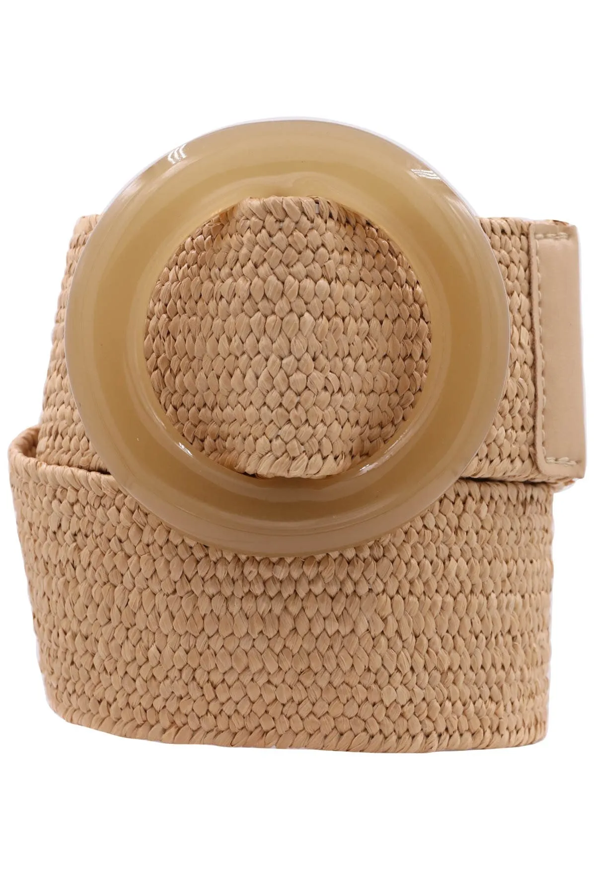 Stretch Elastic Belt w/Acrylic Buckle