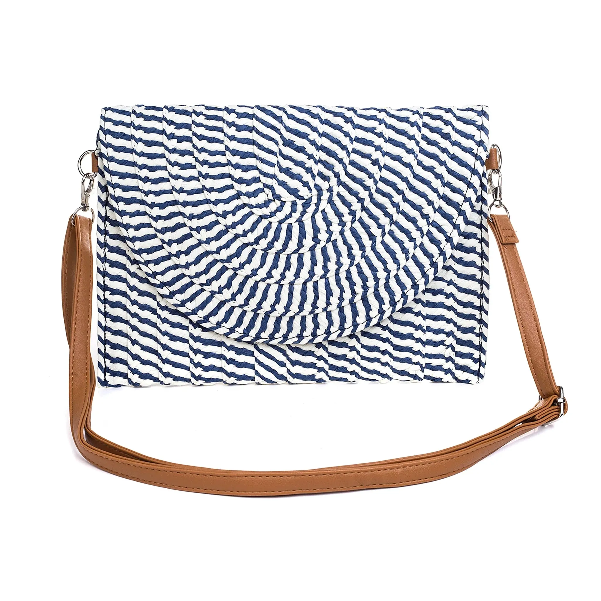 Striped Crossbody Bag | Blue & White