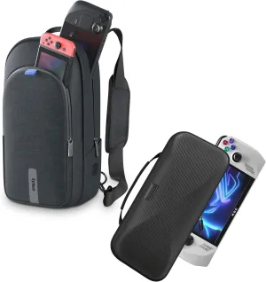 Syntech Black Hard Carrying Case and Bag for Handheld Gaming Consoles
