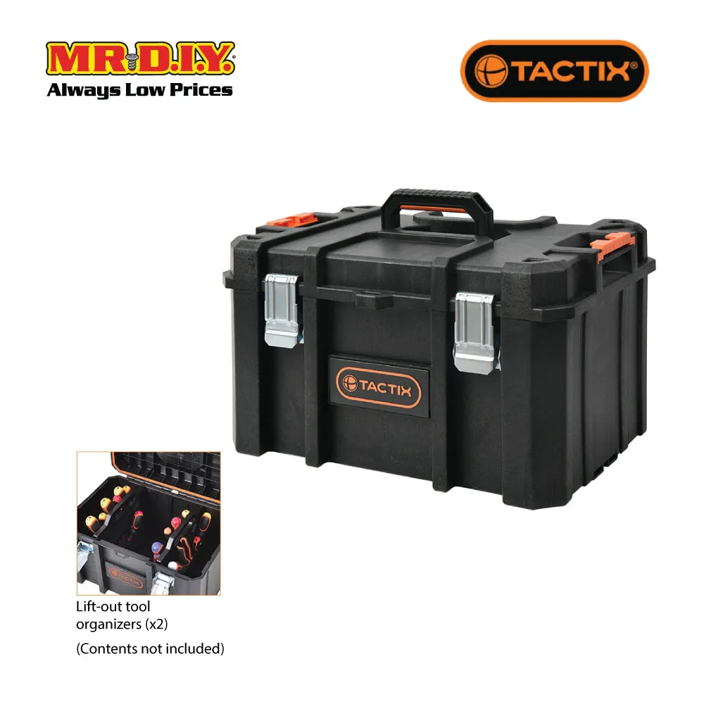 TACTIX Mid Tool Box With Tool Organizer