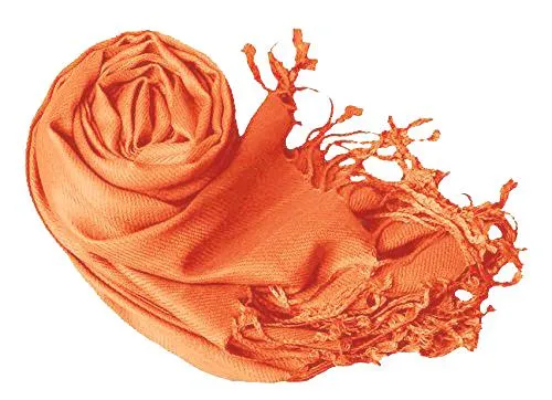 Tangerine Pashmina Shawl Wrap Scarf