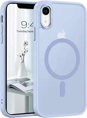 Telaso for iPhone XR Case, iPhone XR Phone Case Compatible with Magsafe Translucent Matte Back Shockproof Anti-Scratch Anti-Yellow Full Body Protective Magnetic iPhone XR Case, Baby Blue