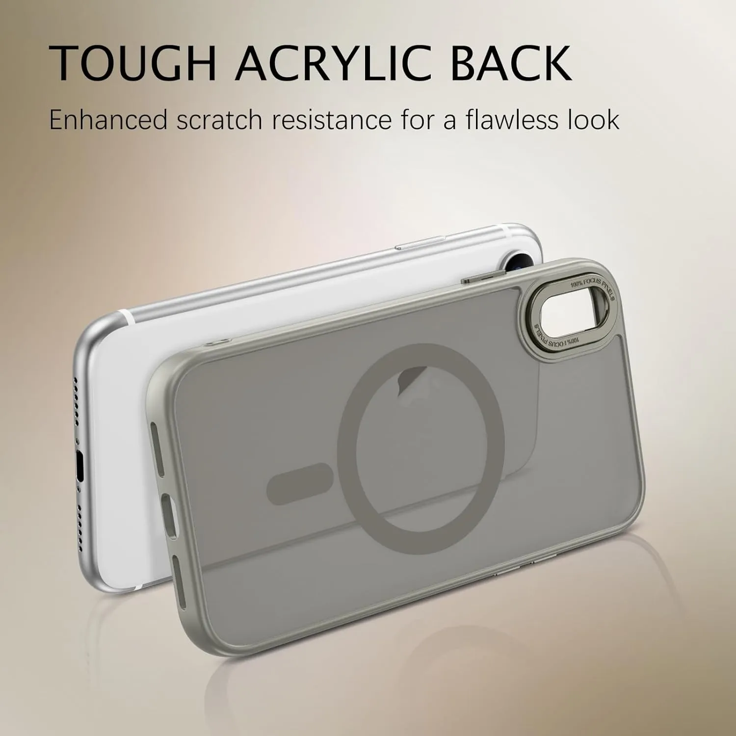 Telaso for iPhone XR Case, iPhone XR Phone Case Compatible with Magsafe Wireless Charging Translucent Matte Back Shockproof Anti-Scratch Anti-Yellow Protective Magnetic iPhone XR Case, Grey