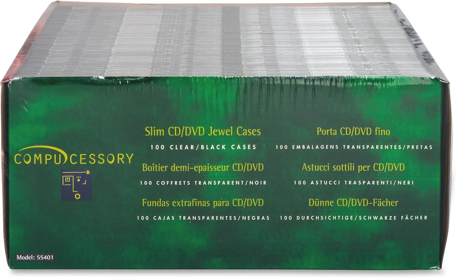 Thin CD/DVD Jewel Case (CCS55401), Black