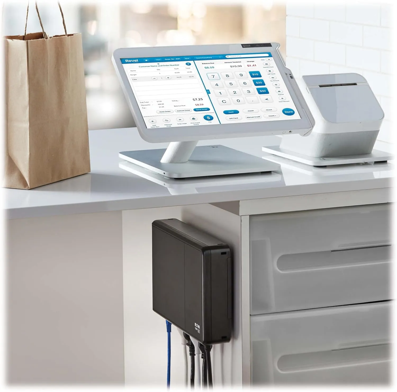 Tripp Lite Cloud-Connected 600VA UPS Battery Backup and Surge Protector, Remote Management & Monitoring, 300W, 4 Outlets, Computer UPS, Wall Mount Option, 5ft Cord, 3-Year Warranty (BC600RNC)