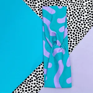 Twist & Shout Aqua Wide Twist Headband