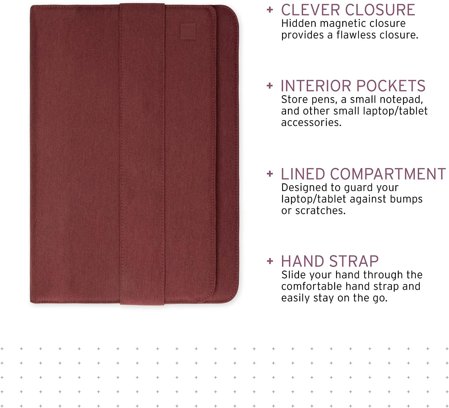 [U] by UAG Mouve 16-inch Laptop Sleeve Sleek & Modern Padded Protective Carrying Case Snug Tailor Fit, up to 16-inch Devices, Compatible with MacBook Pro, Aubergine