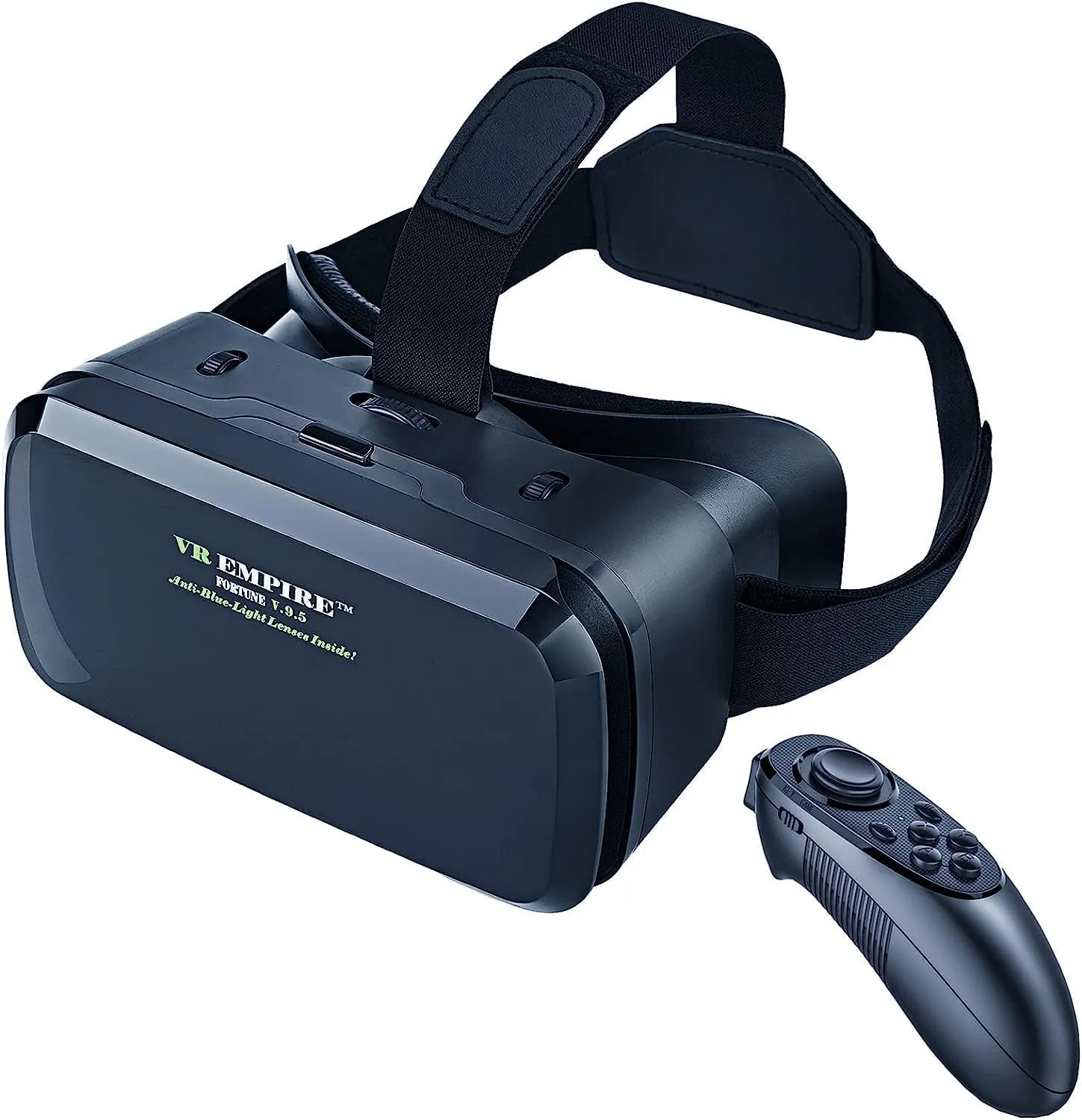 VR Headsets for Phone Cell Phone Virtual Reality headsets 3D Glasses Helmets VR Goggles for TV Movies Video Games Compatible to iOS Android Support 4.7 to 7.3 Mobile Screen with Controller (BR95)