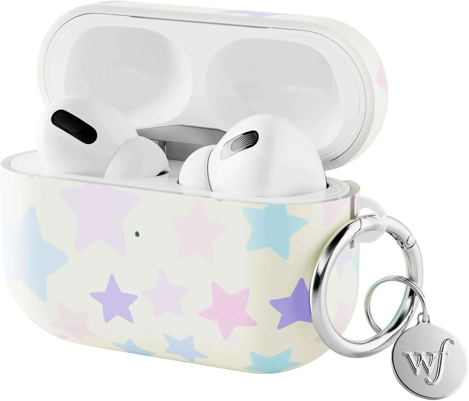 Wildflower Cases - Super Sweet Stars Airpods Pro Gen 2 Case, Compatible with Apple Airpods Pro Gen 2 Only | Stars, Pink, Yellow, Blue, Trendy - Protective Cover, Keychain, Women Owned Small Business