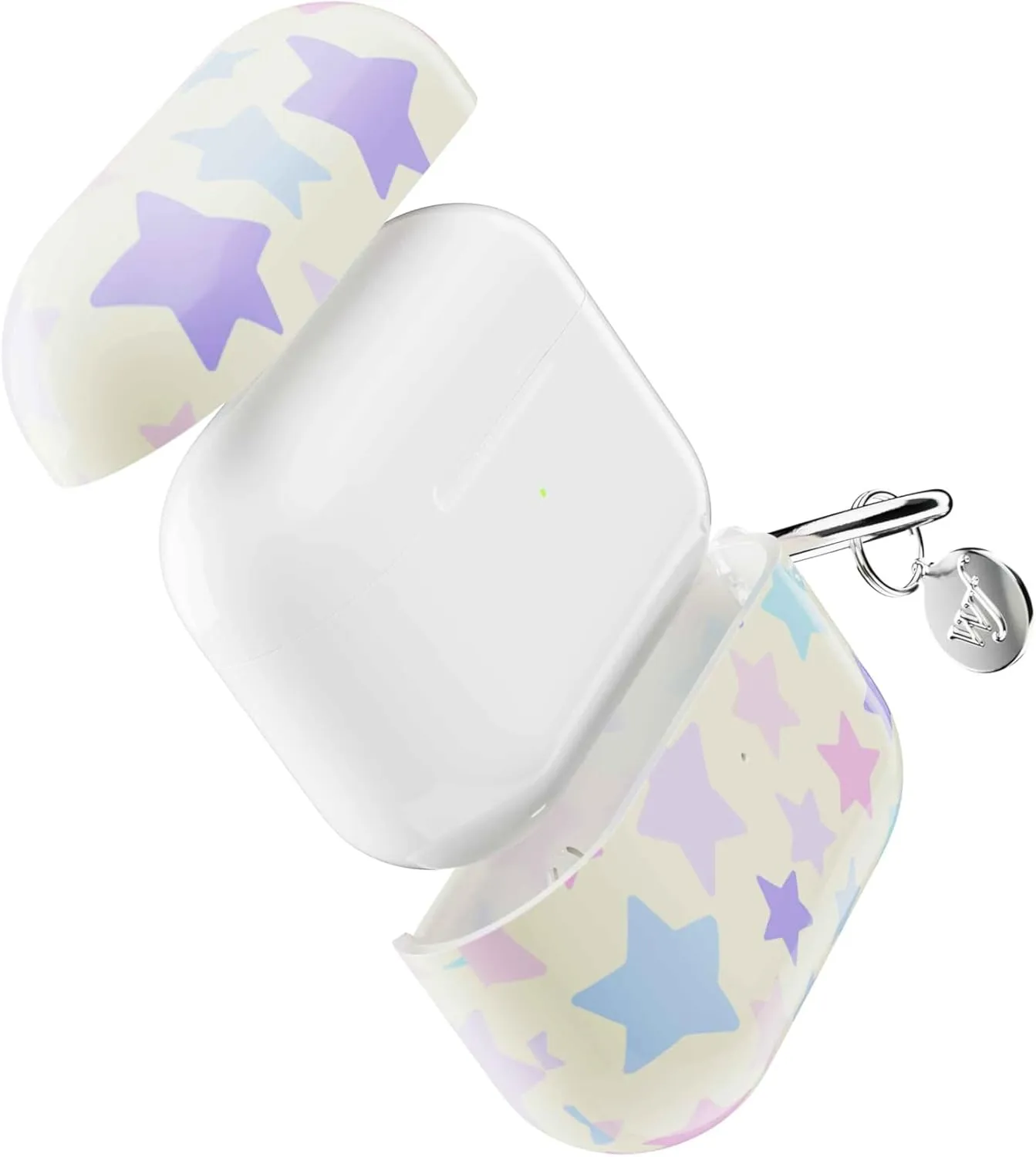 Wildflower Cases - Super Sweet Stars Airpods Pro Gen 2 Case, Compatible with Apple Airpods Pro Gen 2 Only | Stars, Pink, Yellow, Blue, Trendy - Protective Cover, Keychain, Women Owned Small Business