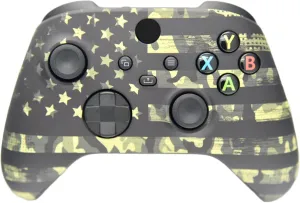 Wireless Custom Controller Compatible with PC, Windows 10 , Series X/S & One (Series X/S Camo Flag)