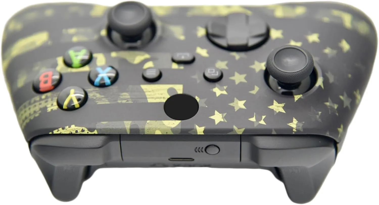 Wireless Custom Controller Compatible with PC, Windows 10 , Series X/S & One (Series X/S Camo Flag)