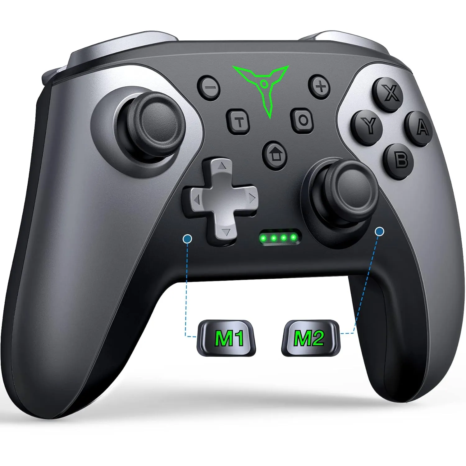 Wireless Switch Controller for Nintendo Switch/Lite/OLED Controller, Switch Controller with a Mouse Touch Feeling on Back Buttons, Extra Switch Pro Controller with Wake-up,Programmable, Turbo Function