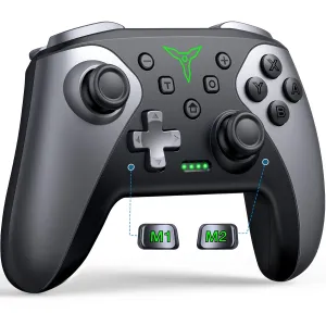 Wireless Switch Controller for Nintendo Switch/Lite/OLED Controller, Switch Controller with a Mouse Touch Feeling on Back Buttons, Extra Switch Pro Controller with Wake-up,Programmable, Turbo Function