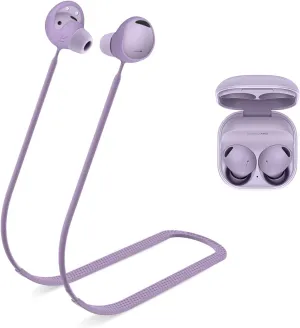 WOFRO Anti-Lost Strap for Galaxy Buds 2 Pro (2022), Sports Soft Silicone Lanyard Accessories Compatible with Samsung Galaxy Buds Pro 2 Earbuds Neck Rope (bora purple)