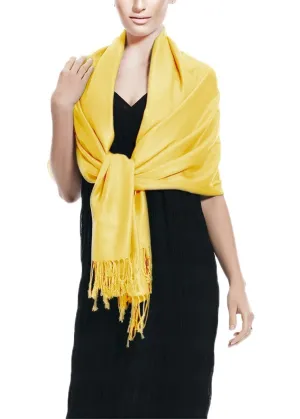 Yellow Yellow Pashmina Shawl Wrap Scarf
